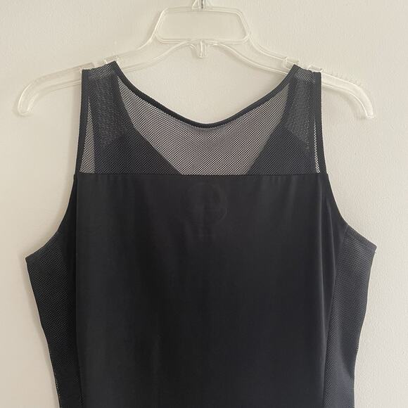 INC International Concepts Black Mesh Cowl Drape Neck Sleeveless Blouse‎ Medium - Picture 6 of 8